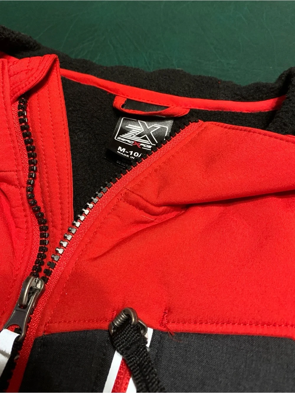 ZeroXposur Kids' Red and Gray Hooded Softshell Puffer Jacket NWOT